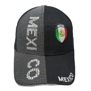 Mexico Strapback Baseball Cap Black One Size Embroidered Starbox Caps Collection
